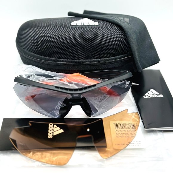NEW ORIGINAL ADIDAS SP0016 02A Matte Black/Smoke Sunglasses 145mm main image 4